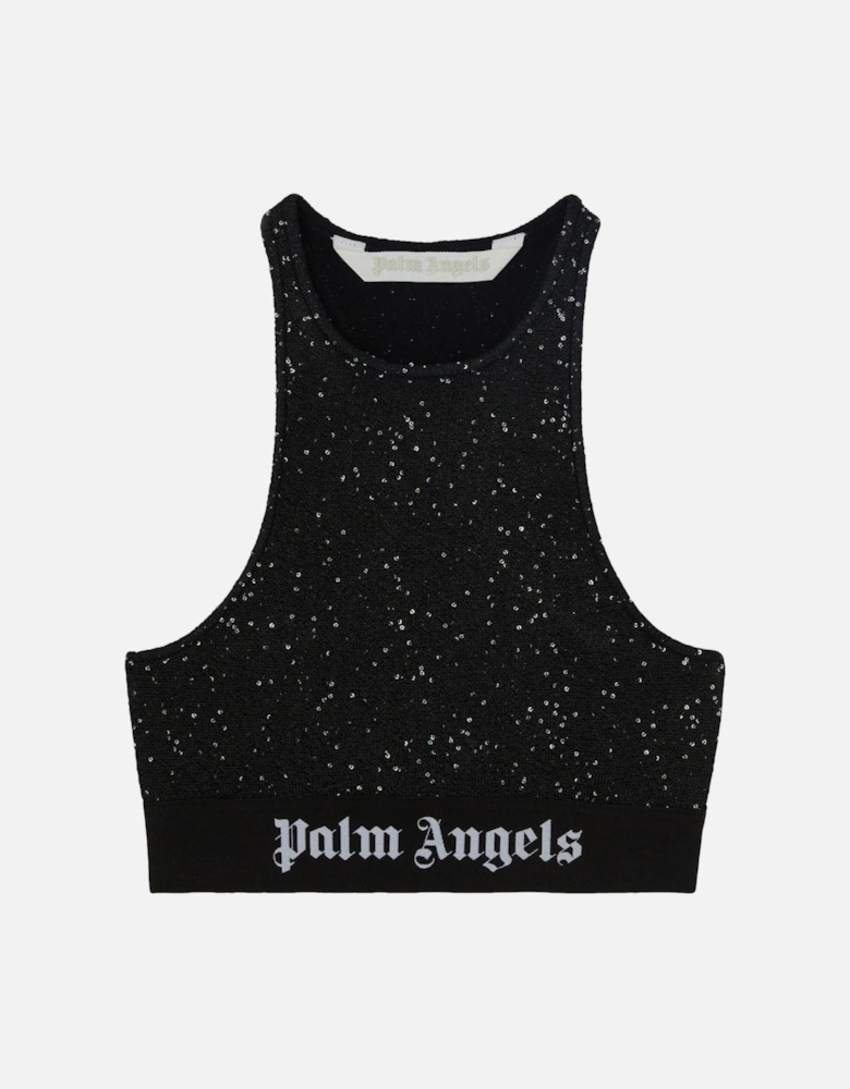 Knitted Logo Top Black
