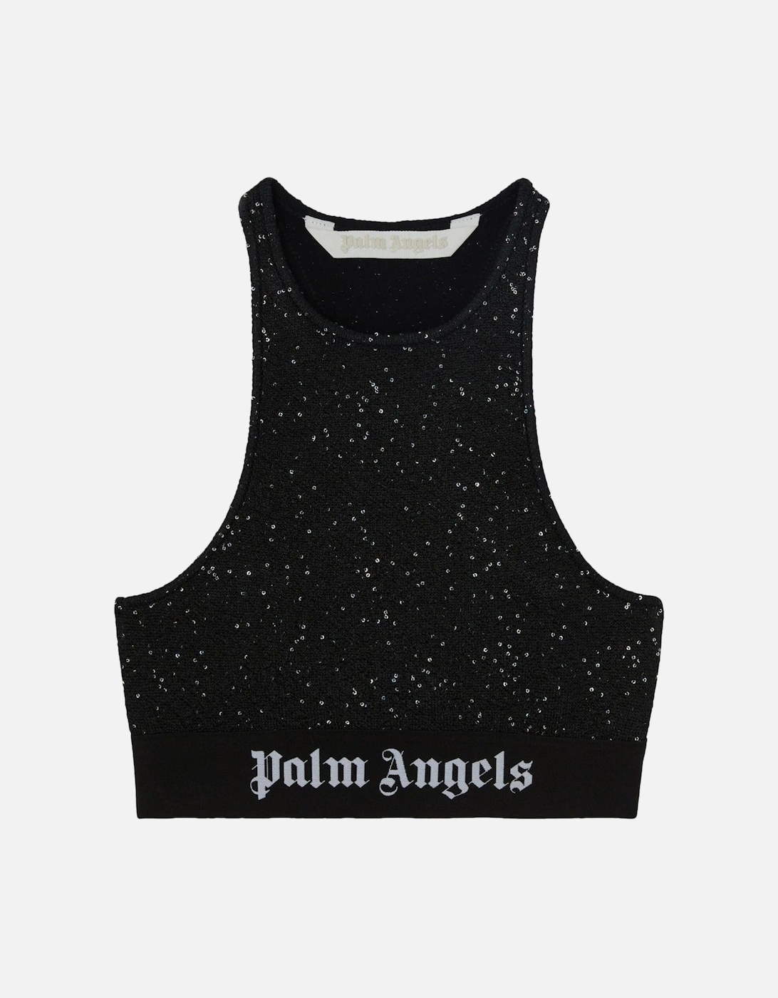 Women's Palm Angels Knitted Logo Top Black - Size: 4