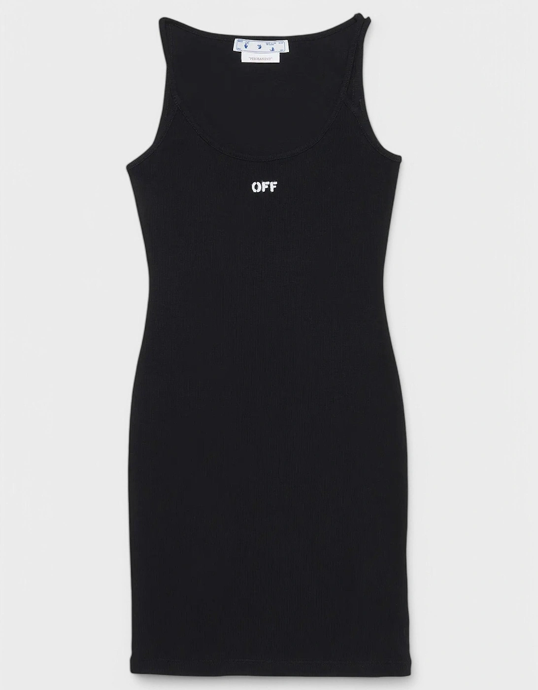 Off Stamp Basic Rib Dress Black White, 3 of 2