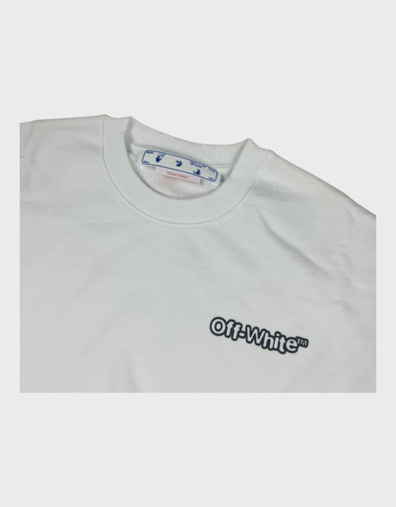 Tm Logo Print Crewneck White/Black