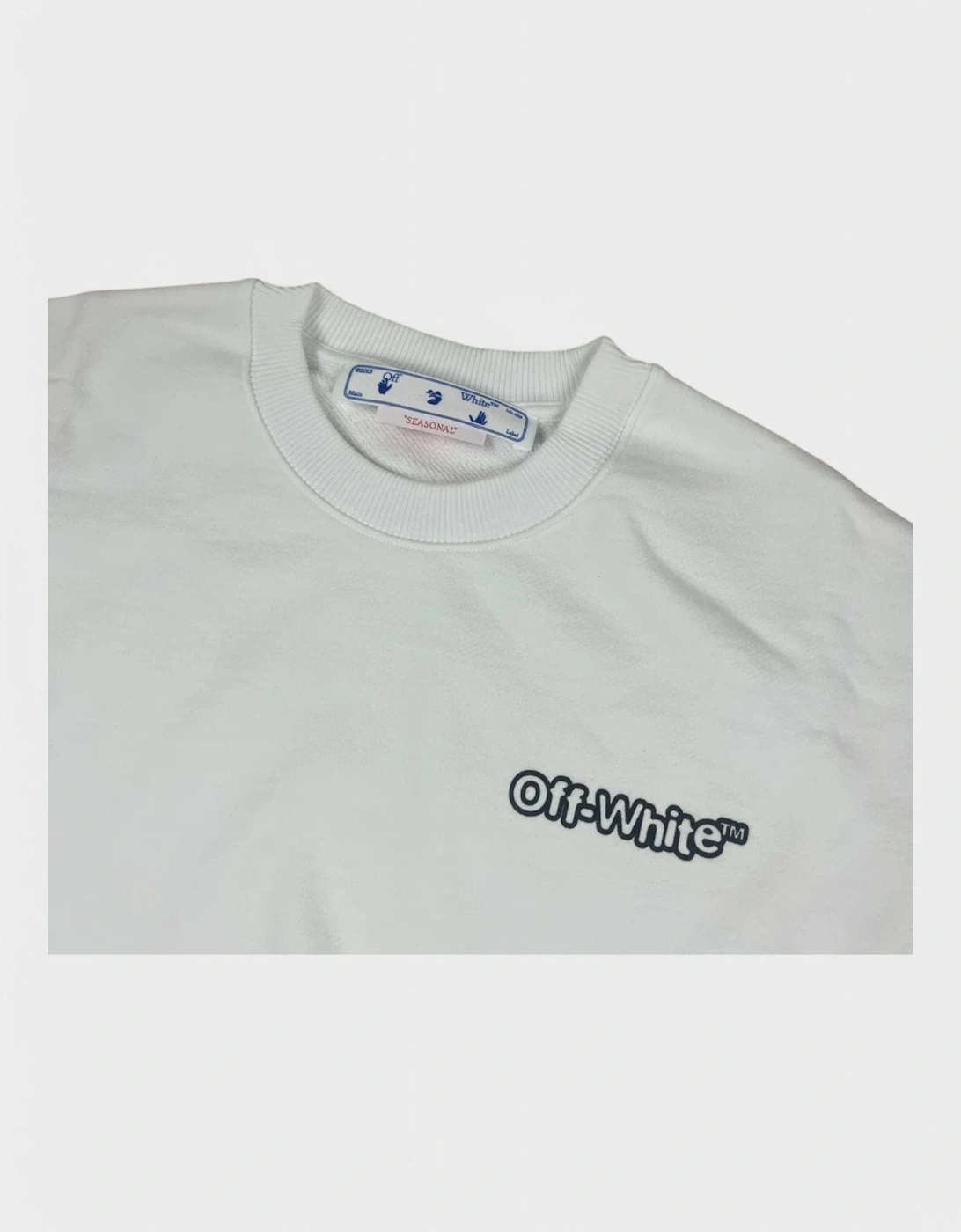 Tm Logo Print Crewneck White/Black