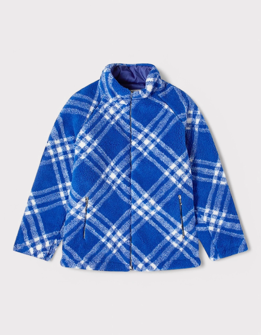 Tartan Fleece Jacket Knight Checked Blue, 5 of 4