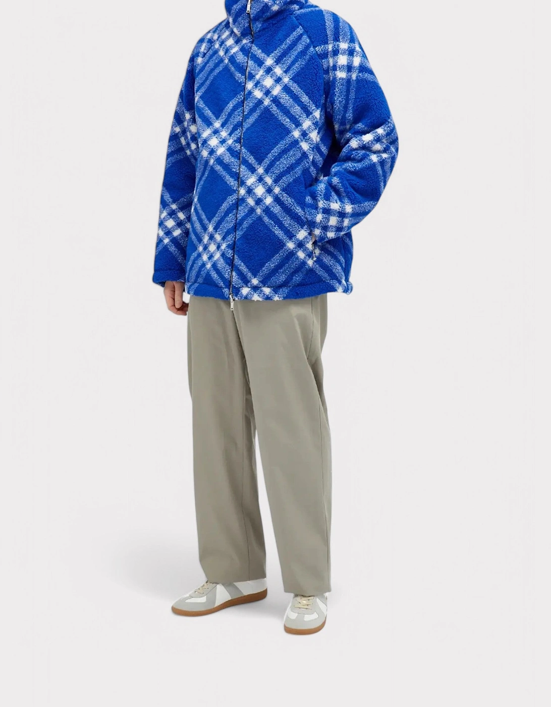 Tartan Fleece Jacket Knight Checked Blue