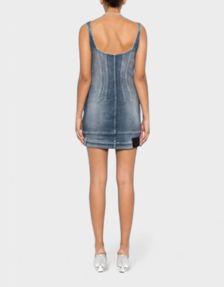 Upside Down Bustier Dress Blue