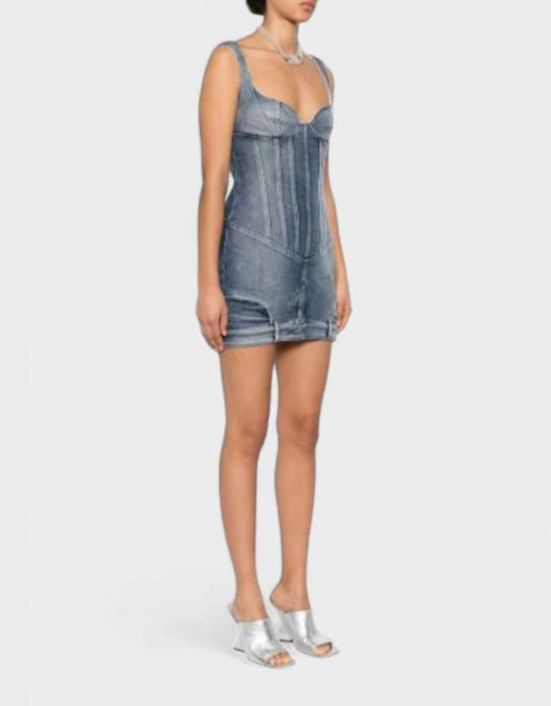 Upside Down Bustier Dress Blue