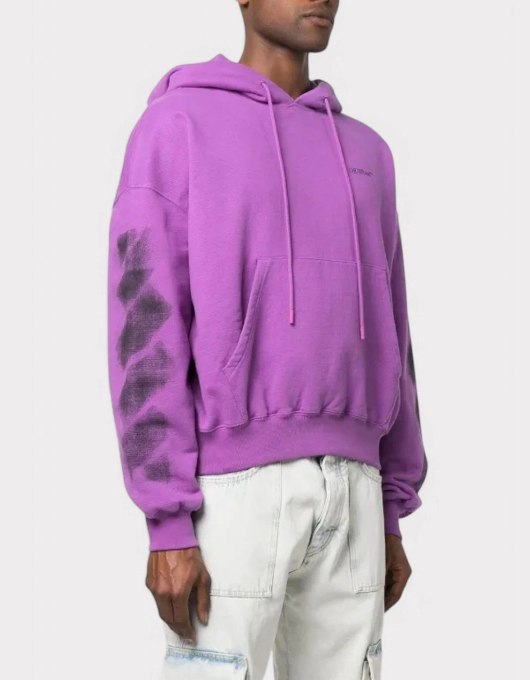 Jumbo Arrow Boxy Hoodie Orchid
