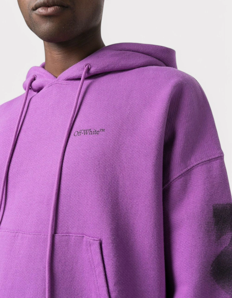 Jumbo Arrow Boxy Hoodie Orchid