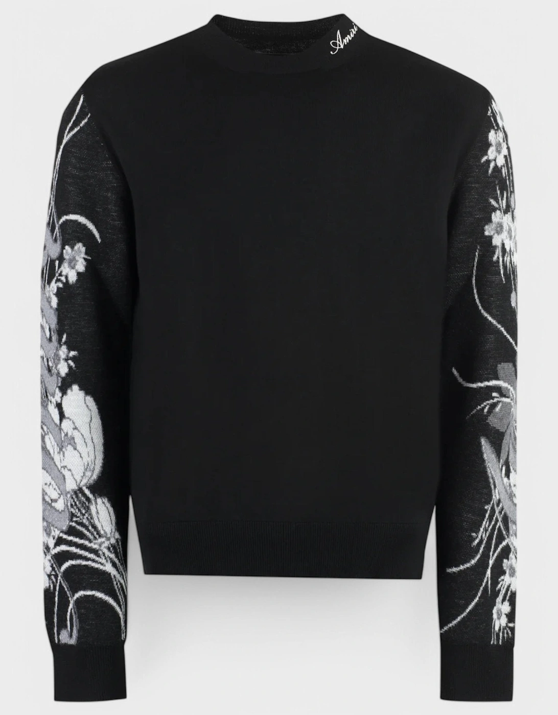 Floral Arm Print Crew Black, 3 of 2