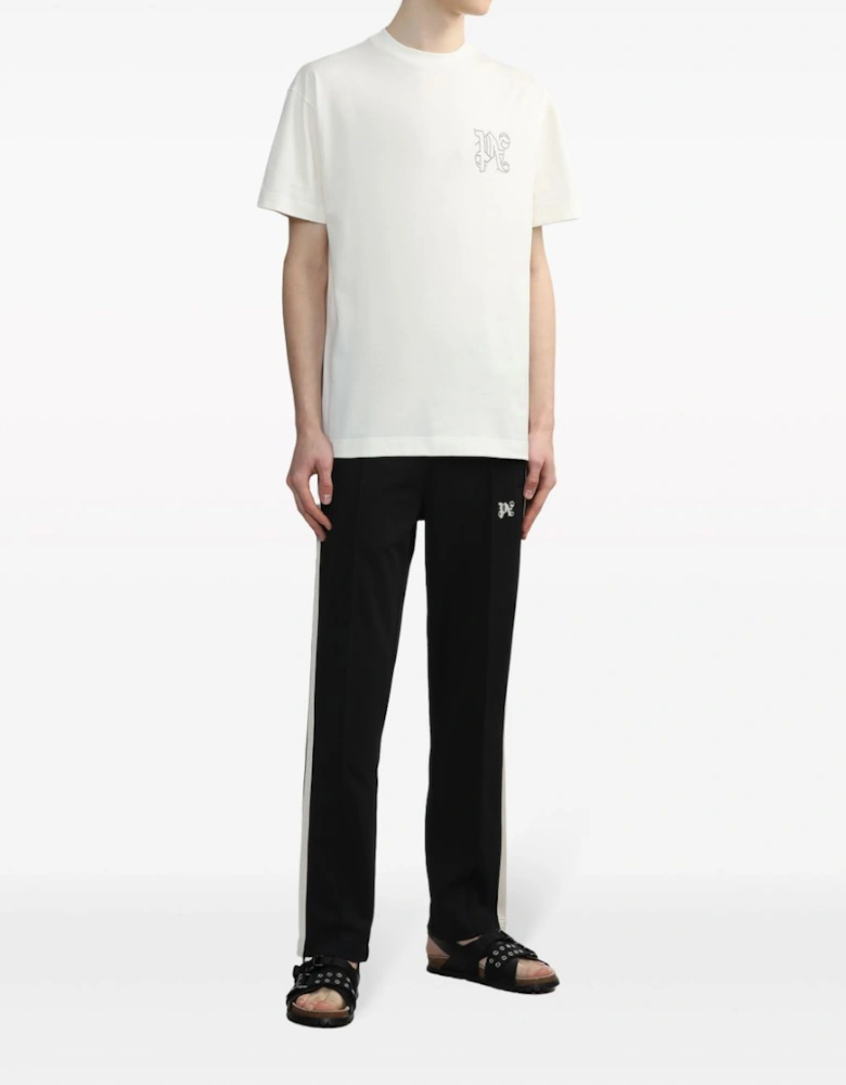 Monogram Studded T Shirt White