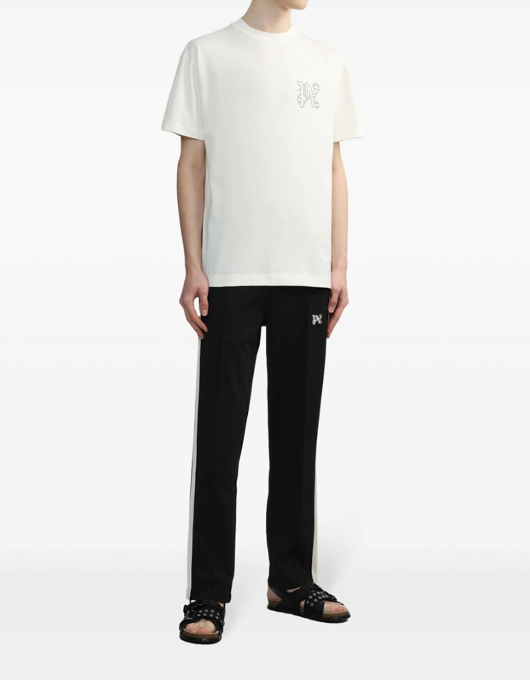 Monogram Studded T Shirt White