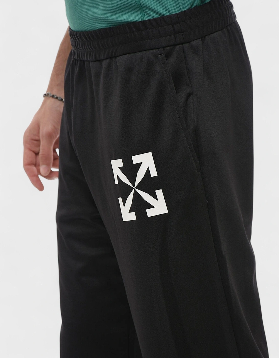 Single Arrow Slim Trackpant Pants Black/White