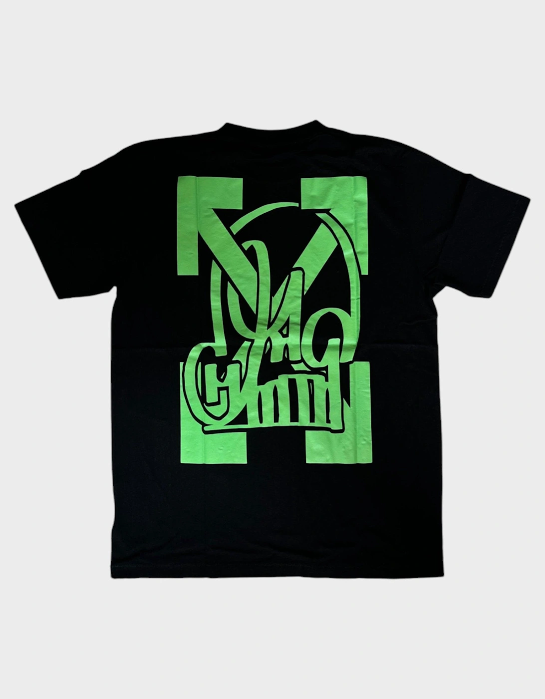 Off White Katsu TV S/S T-Shirt Black Green Fluo, 5 of 4