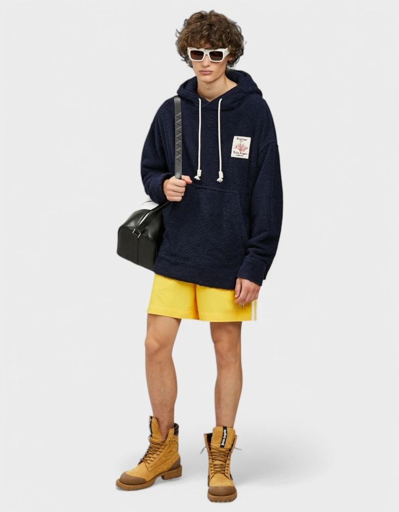 Coral Terry Hoodie Navy