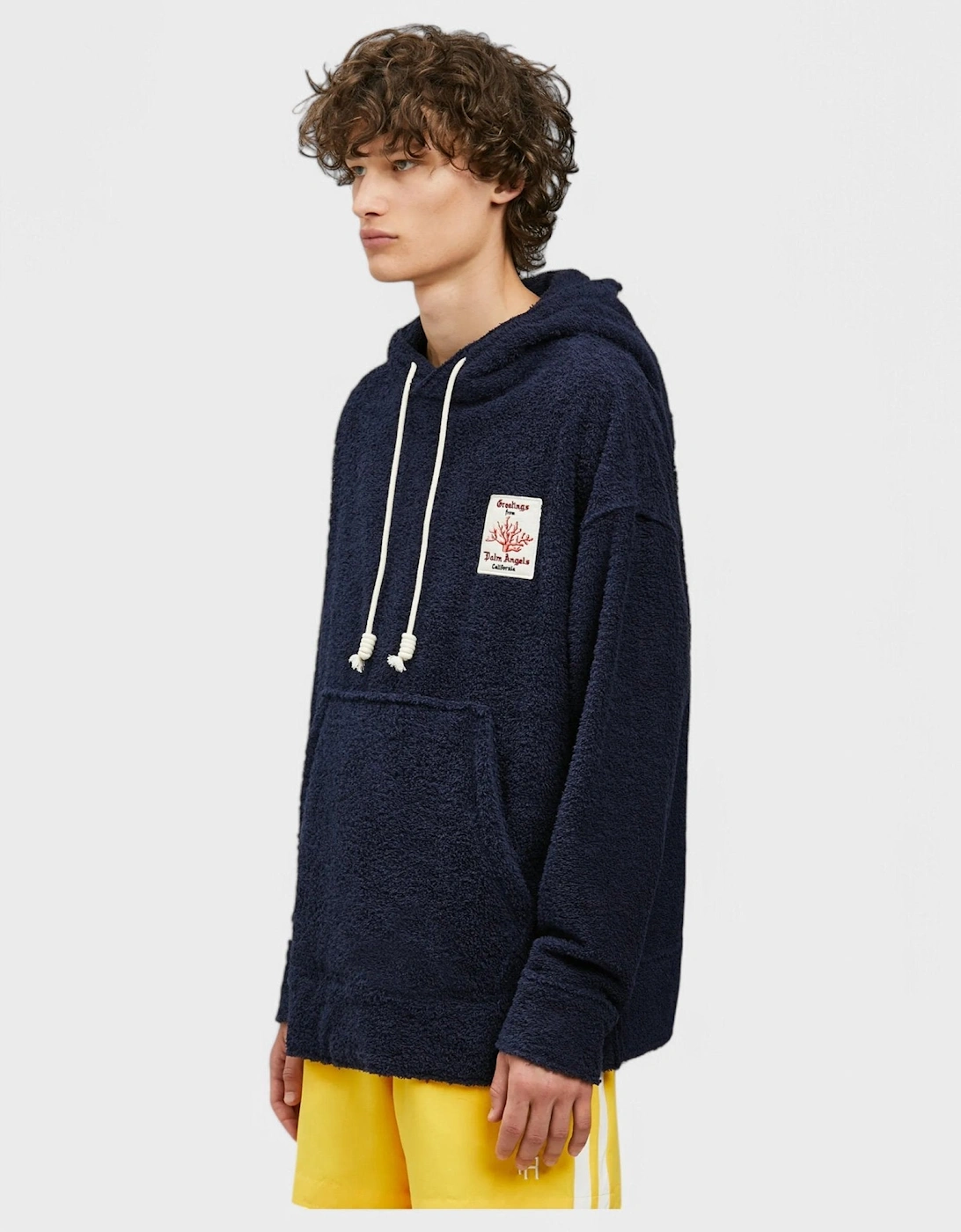 Coral Terry Hoodie Navy