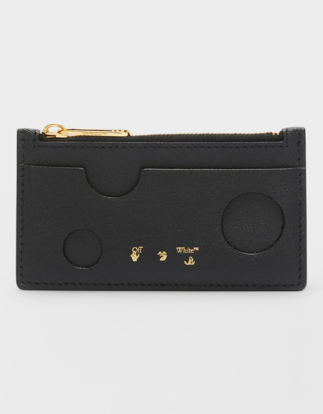 OFF-WHITE Women's Burrow Zipped Coin Purse Black - Size: ONE size