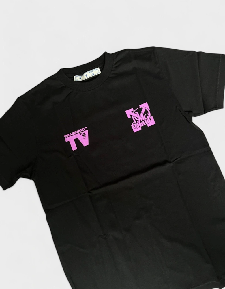 Off White Katsu TV S/S T-Shirt Black Violet