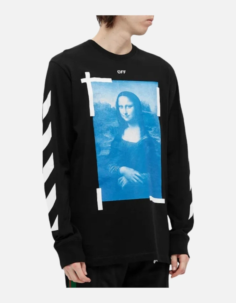 Long Sleeve Blue Mona Lisa Arrow T-Shirt