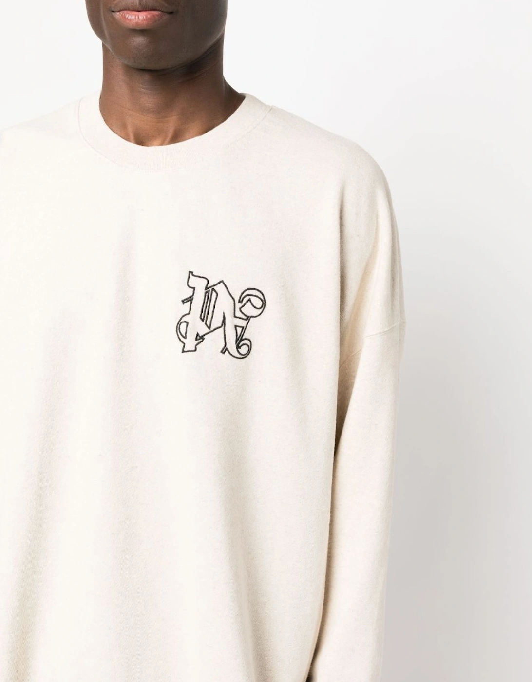 Linen Crewneck Beige Black