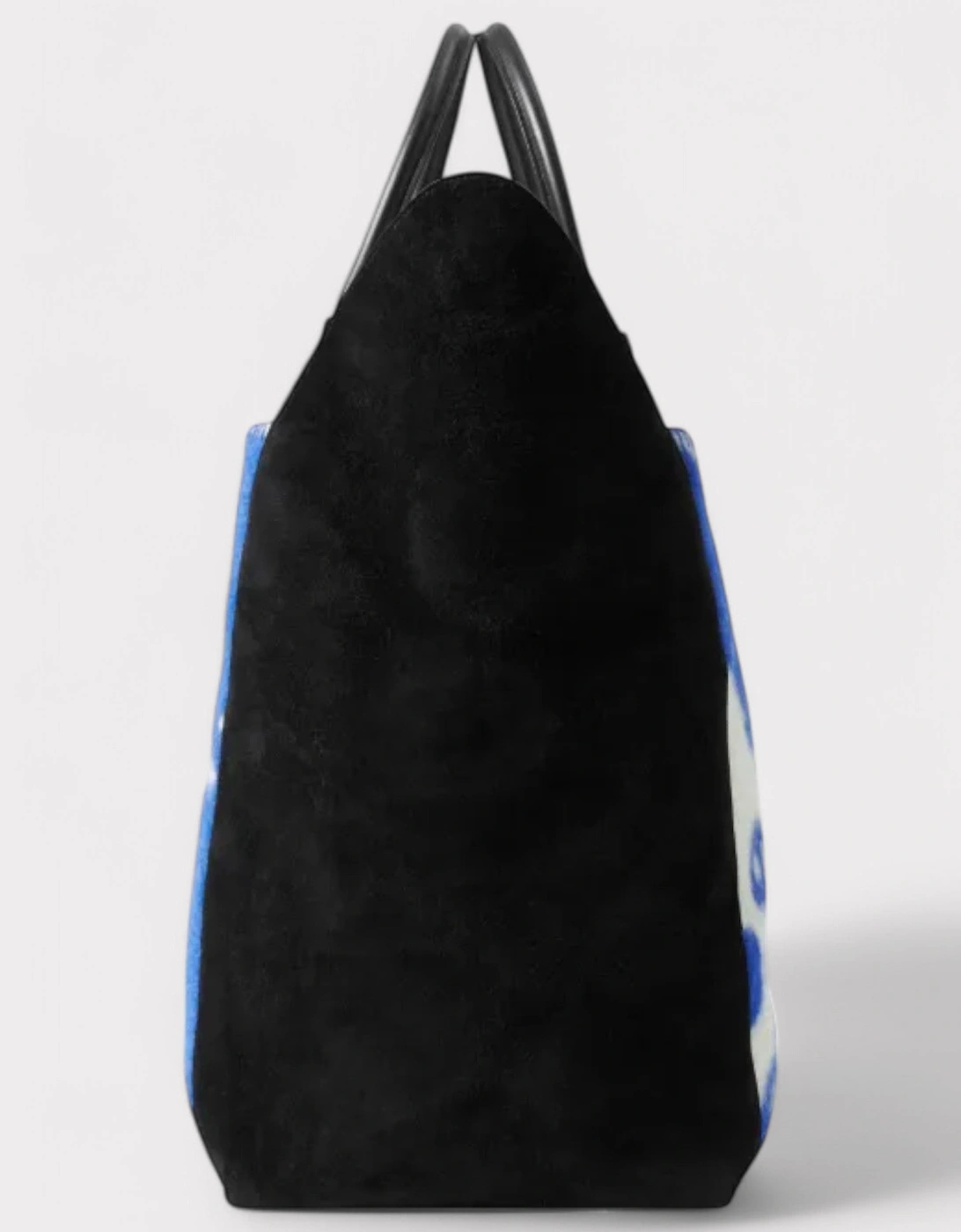 Large Shield Tote Bag Blue White