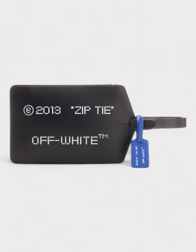 Zip Tie Medium Clutch Bag Black