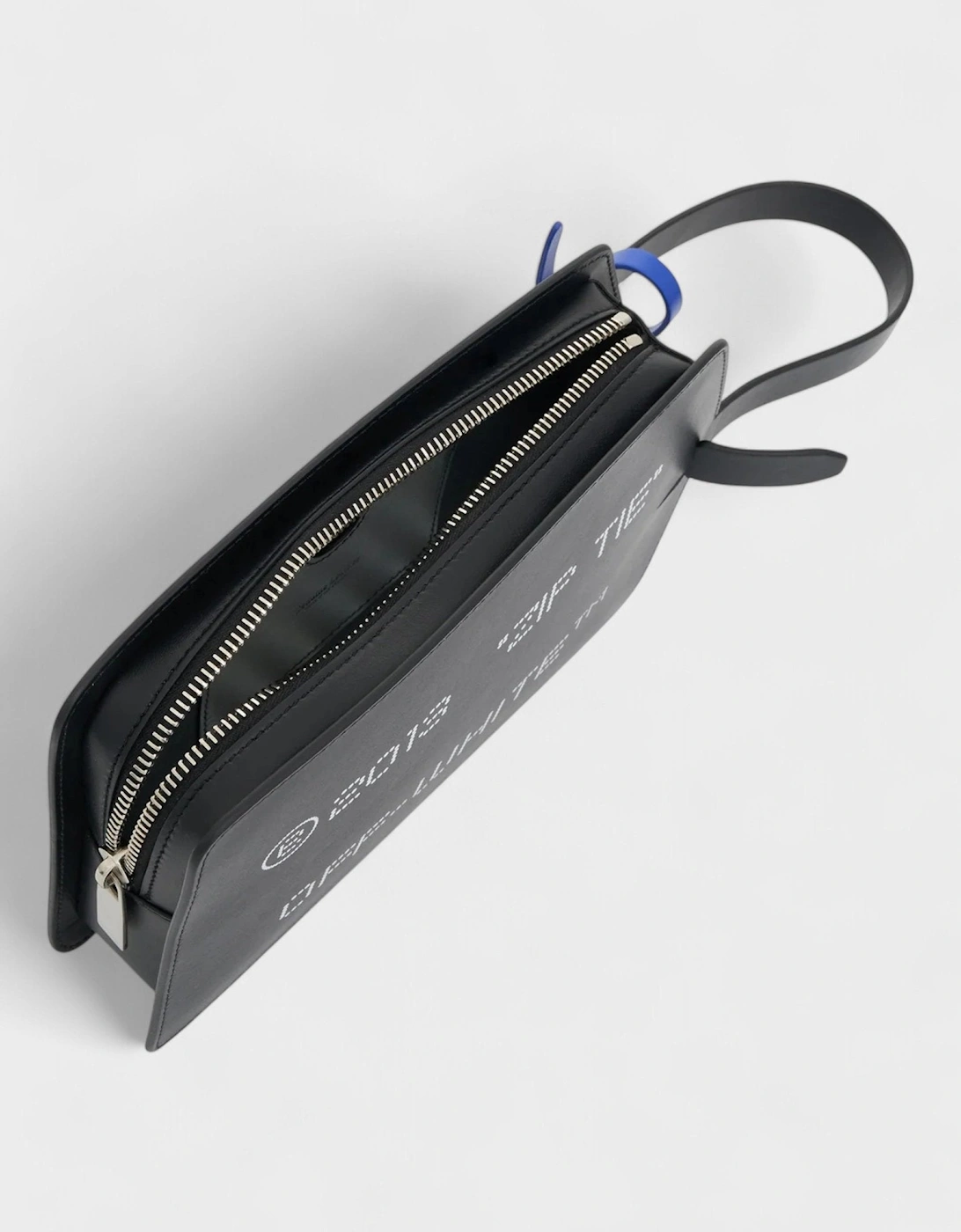 Zip Tie Medium Clutch Bag Black
