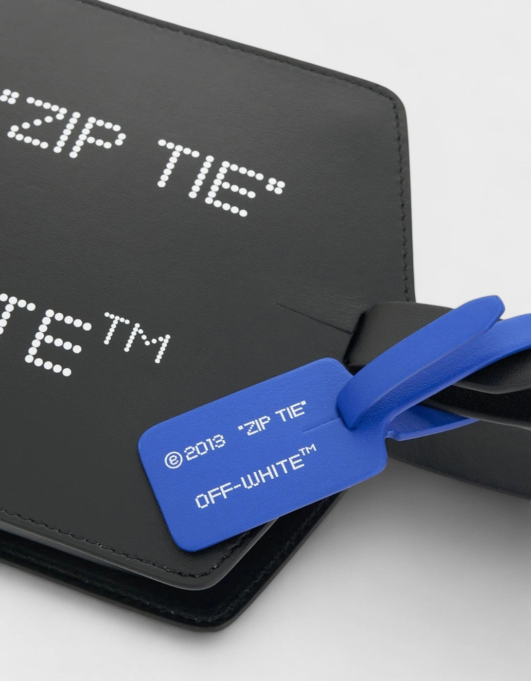 Zip Tie Medium Clutch Bag Black