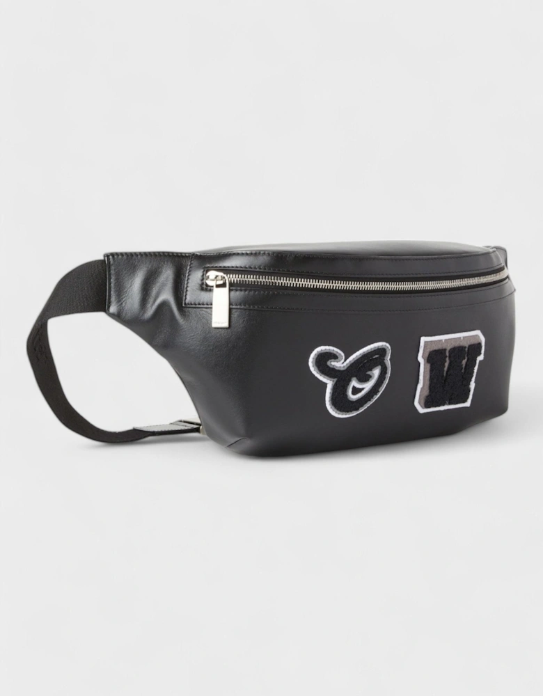 Varsity Patch Waist Bag Black
