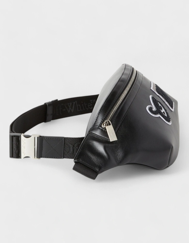 Varsity Patch Waist Bag Black