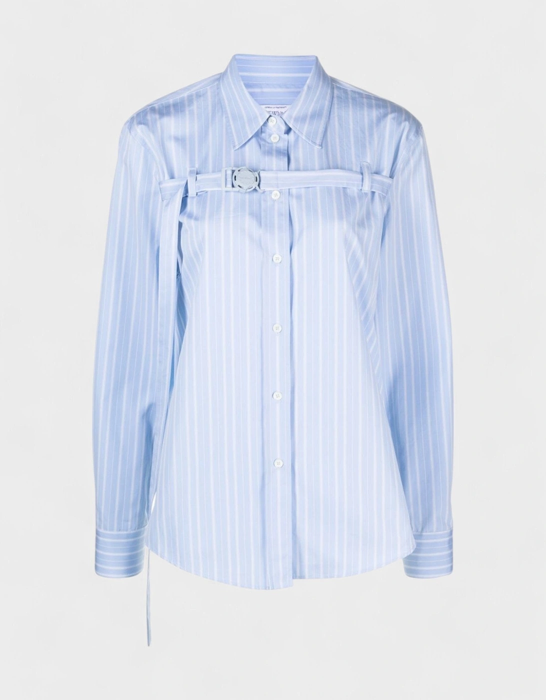 Stripe Poplin Buckle Shirt Light Blue, 4 of 3