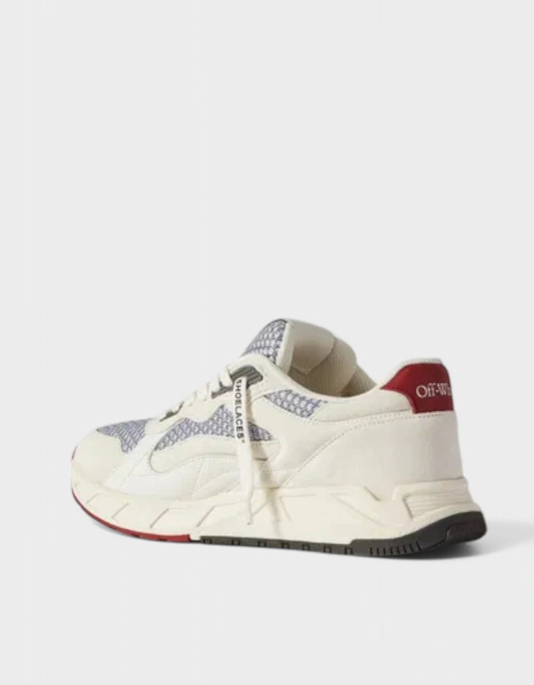 Kick Off White Metallic Mesh Red