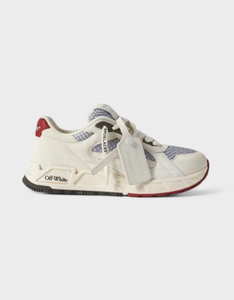 Kick Off White Metallic Mesh Red