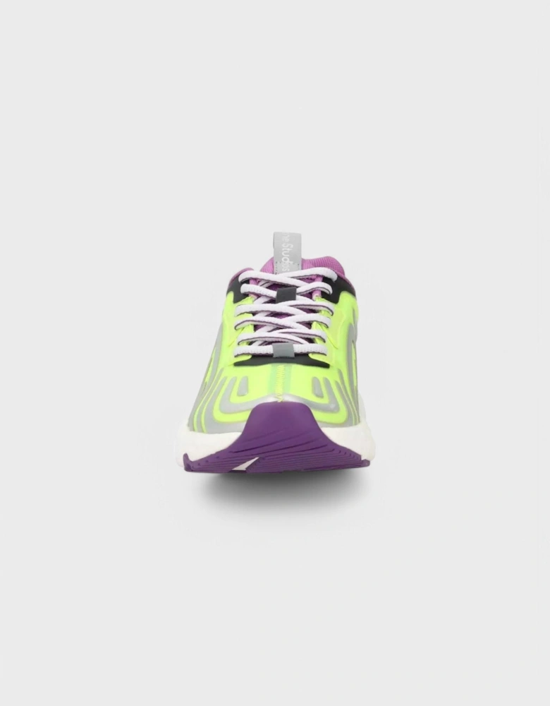Buzz Neon Trainers Contrast Yellow Sneaker