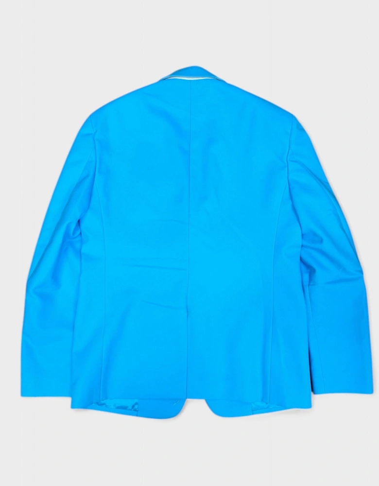 Off White Double Pap 2 Button Drill Relax Cyan Blue