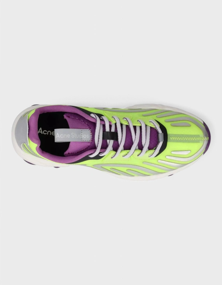 Buzz Neon Trainers Contrast Yellow Sneaker