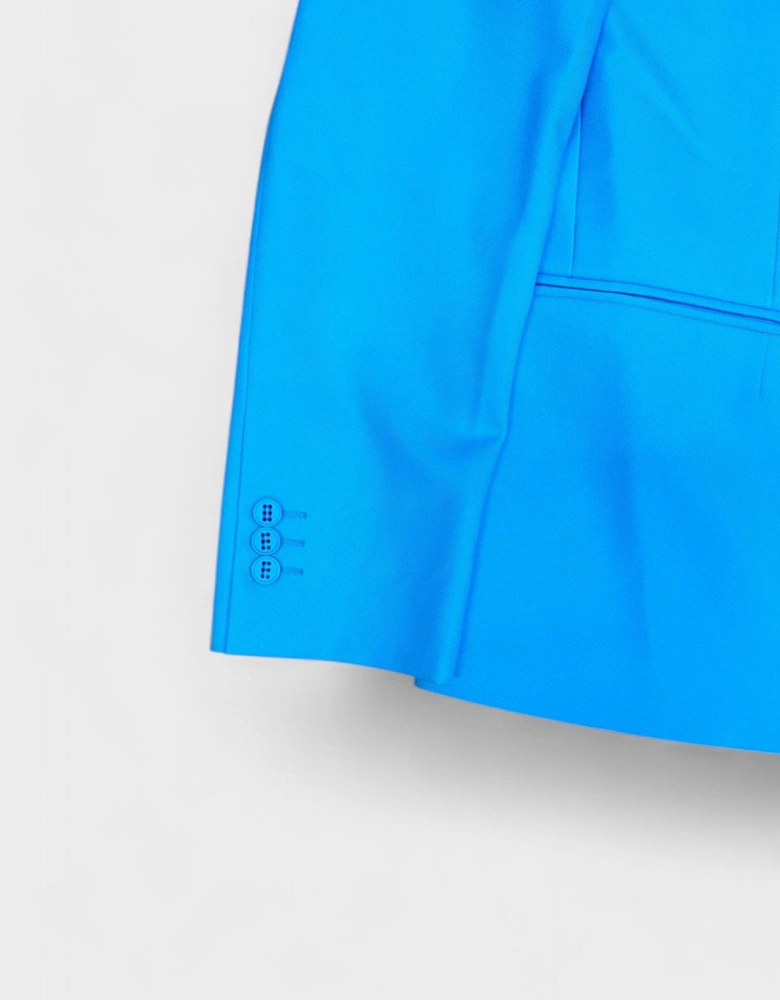 Off White Double Pap 2 Button Drill Relax Cyan Blue