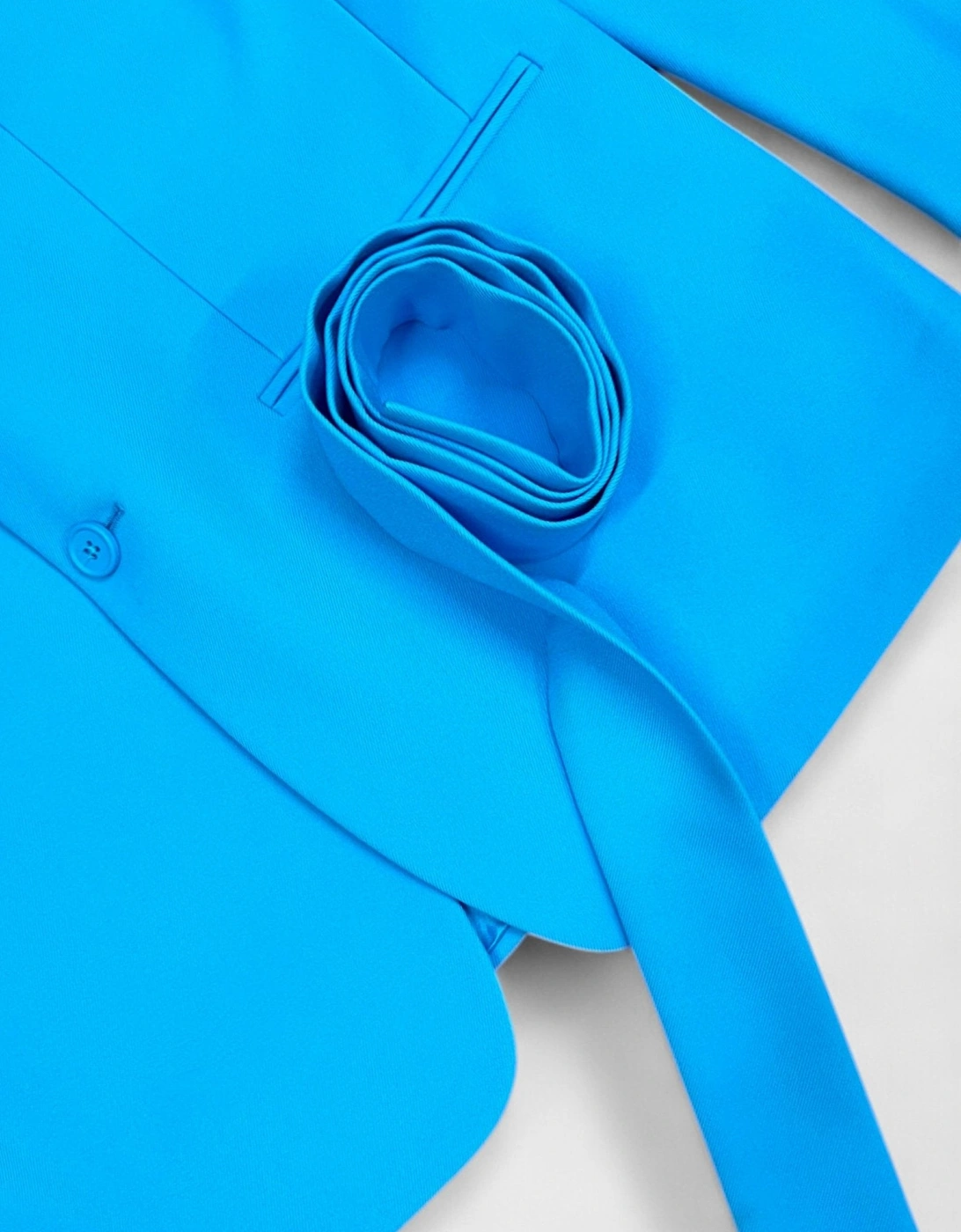 Off White Double Pap 2 Button Drill Relax Cyan Blue