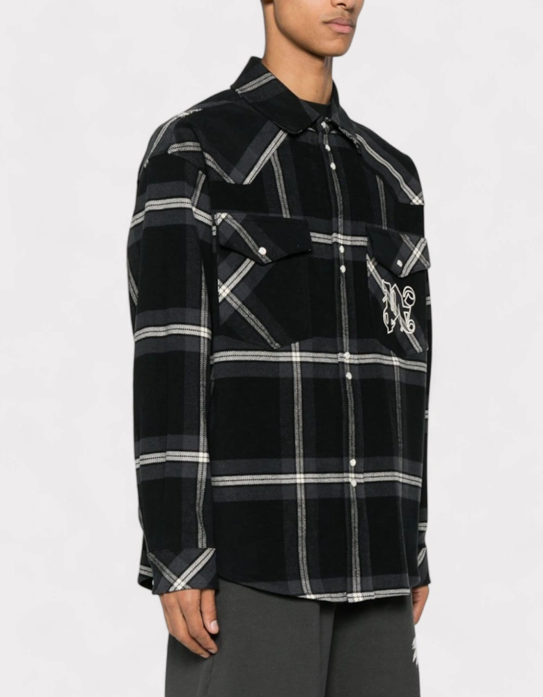 Monogram Check Overshirt Black