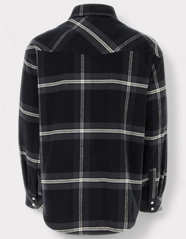Monogram Check Overshirt Black