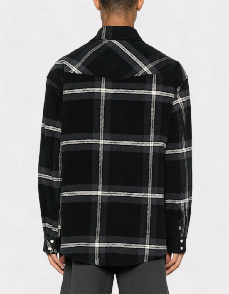 Monogram Check Overshirt Black