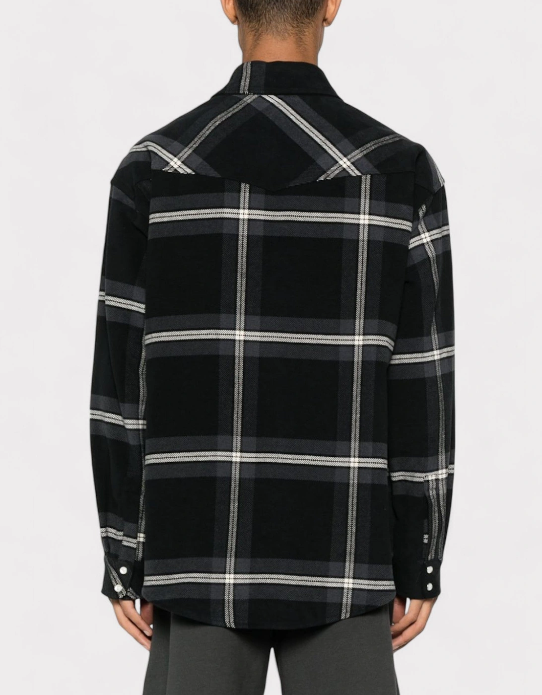 Monogram Check Overshirt Black