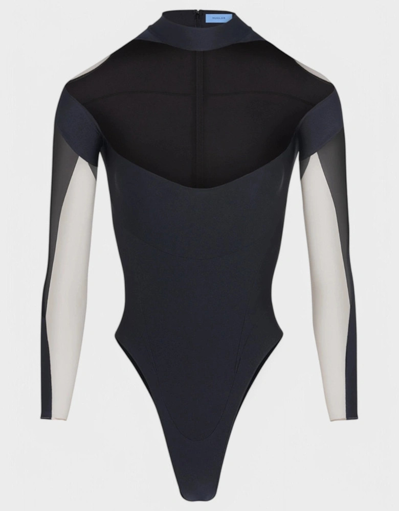 Illusion Two Tone Bodysuit Nude 02
