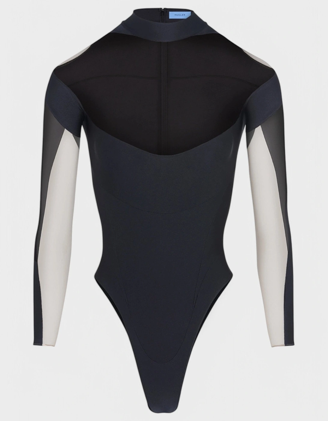 Illusion Two Tone Bodysuit Nude 02, 4 of 3