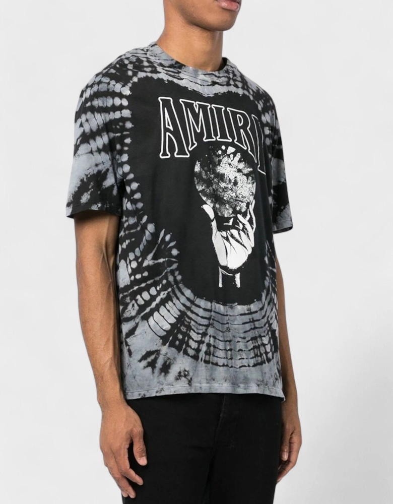 Crystal Ball Tie Dye T Shirt Black