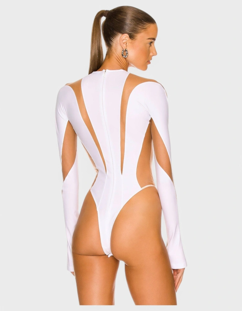 Bodysuit White Nude 01