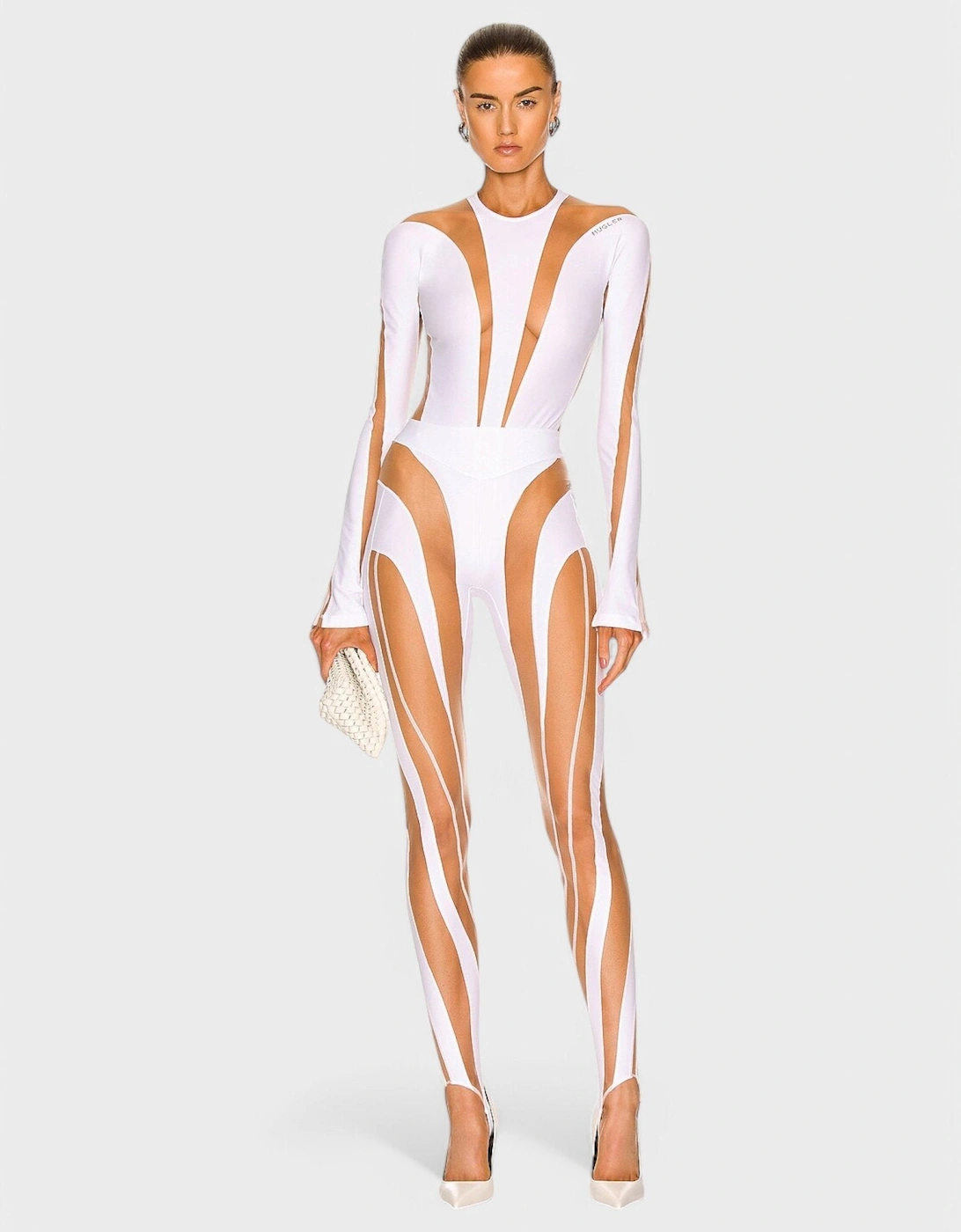 Bodysuit White Nude 01