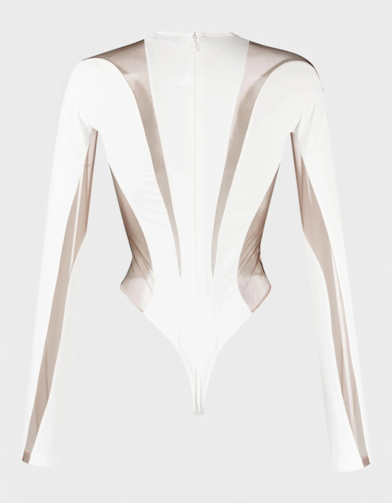 Bodysuit White Nude 01
