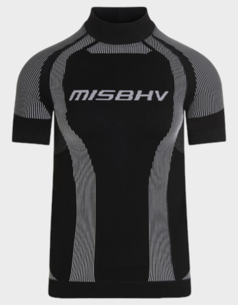 Active Classic Short Sleeve Turtleneck Black
