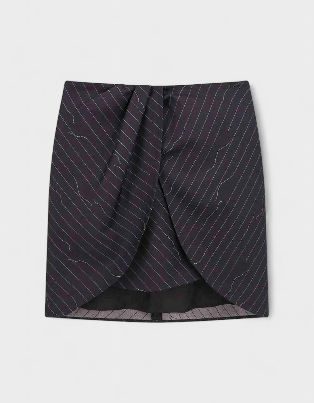 Pinstripe Twist Mini Skirt Grey, 6 of 5