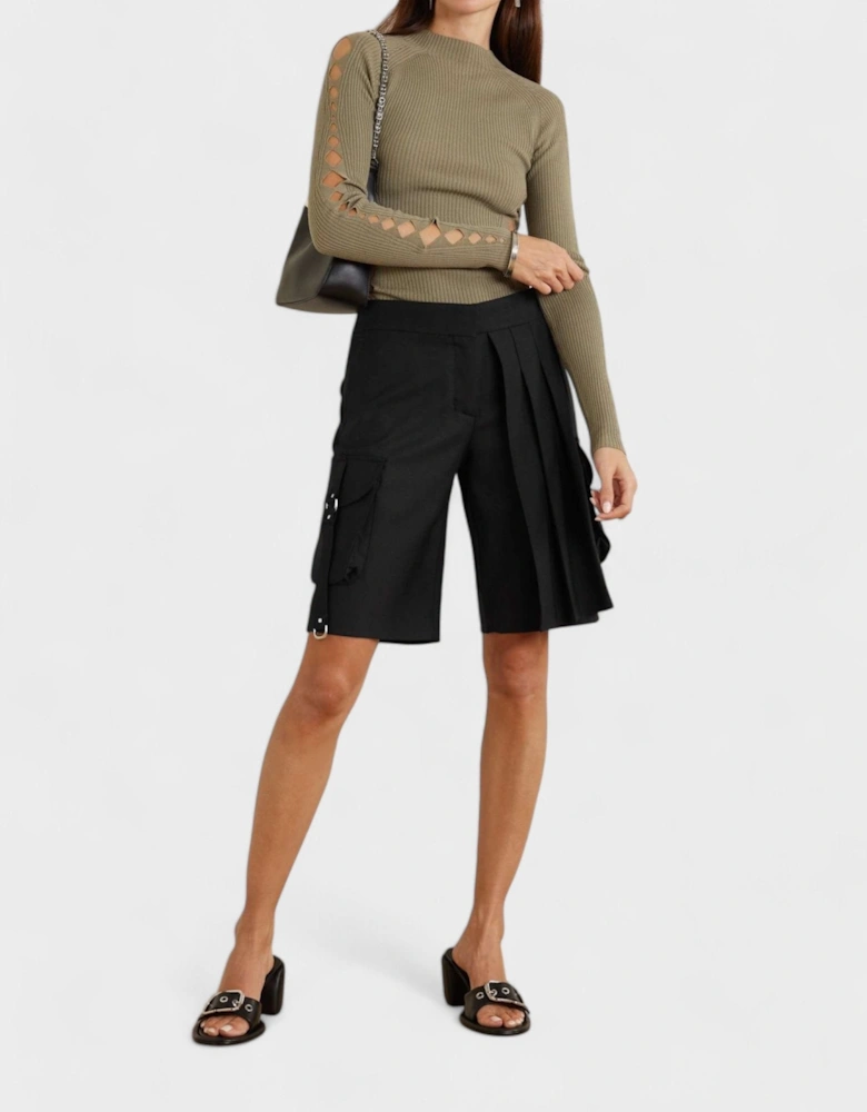 Blend Cargo Pleated Shorts Black