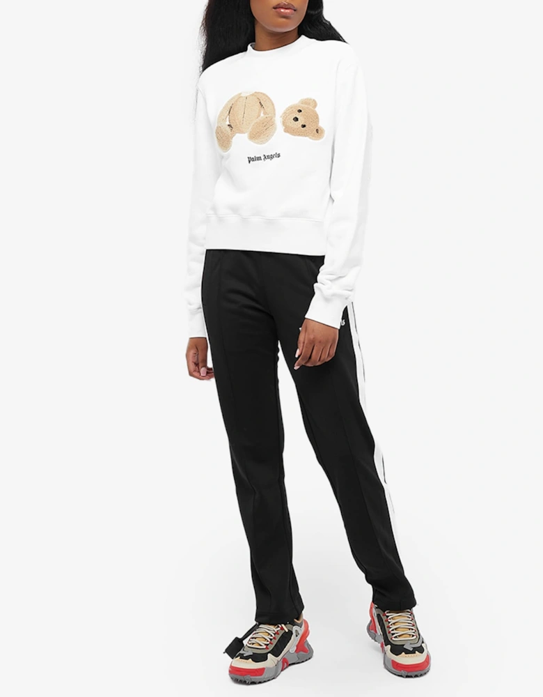 Bear Fitted Crewneck White